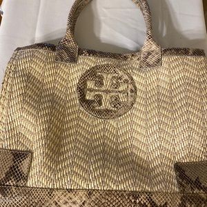 Tory Burch straw shopping bag